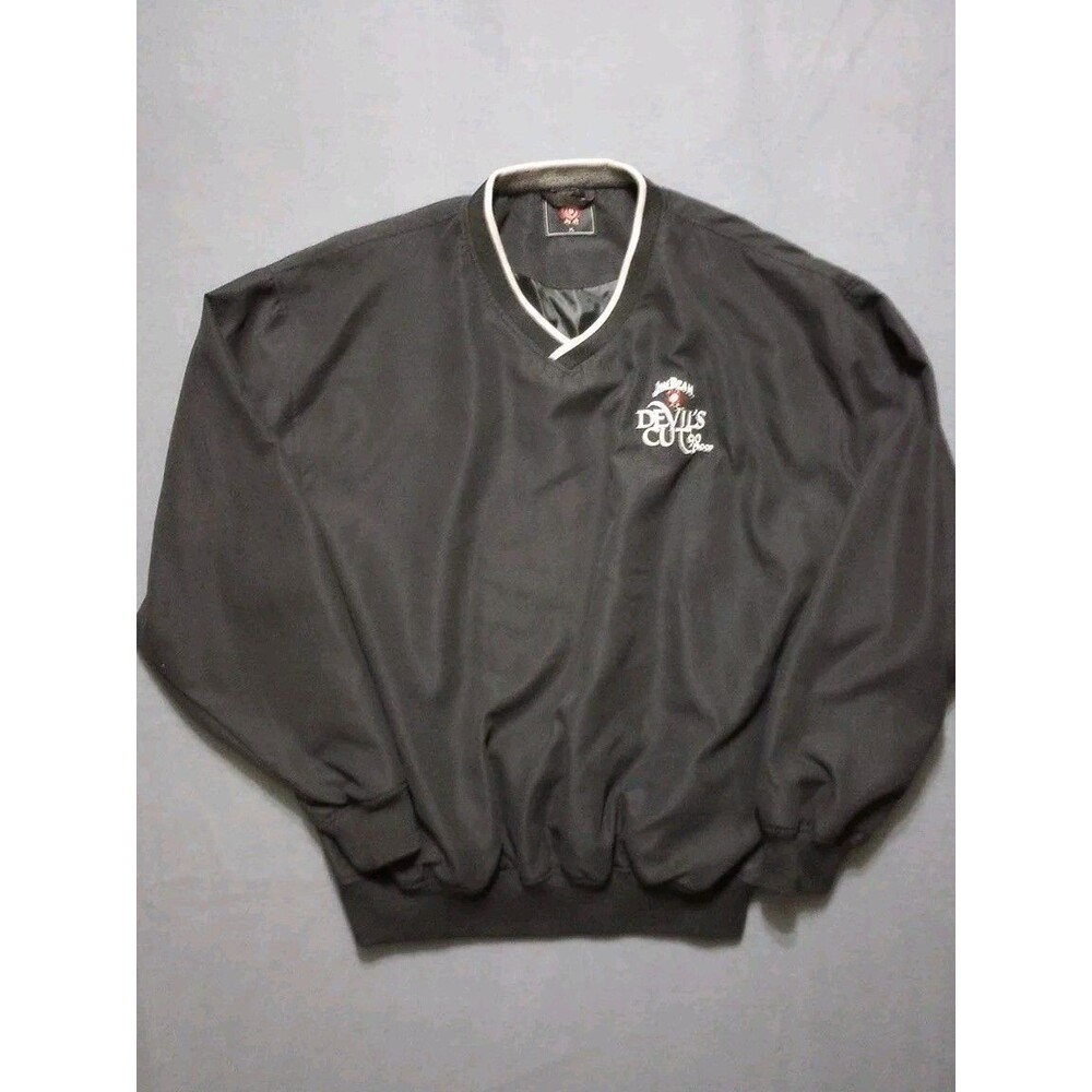 Jim Beam Devil's Cut Pullover Windbreaker Men's Size XL Black